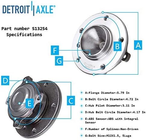 Detroit Axle - Front Drilled Rotors Brake Pads Wheel Hubs Kit for BMW 335D 335I — image 7