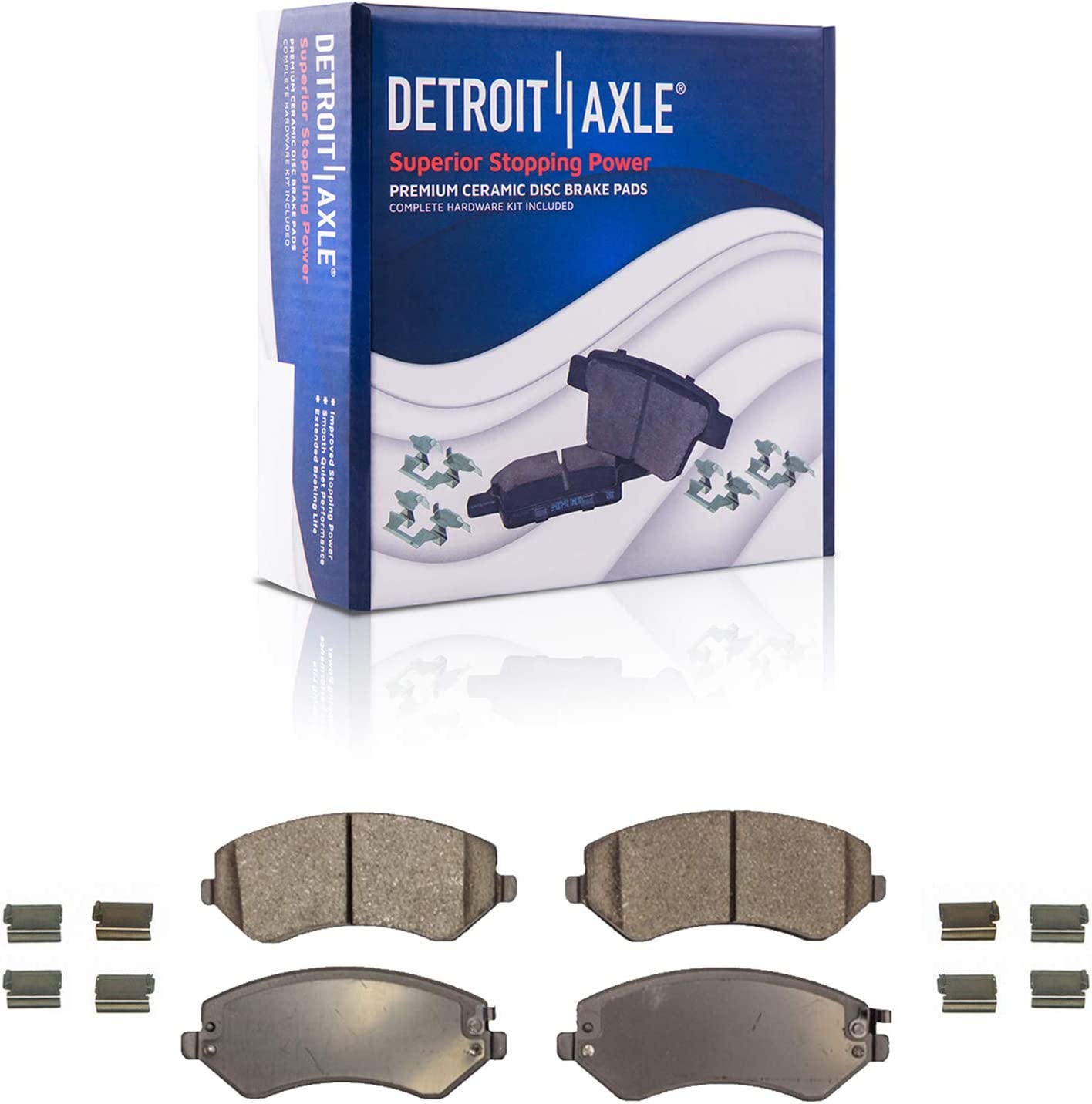 Detroit Axle - Front Rotors Brake Pads Wheel Hub Bearings for 02-05 Jeep Liberty — image 5