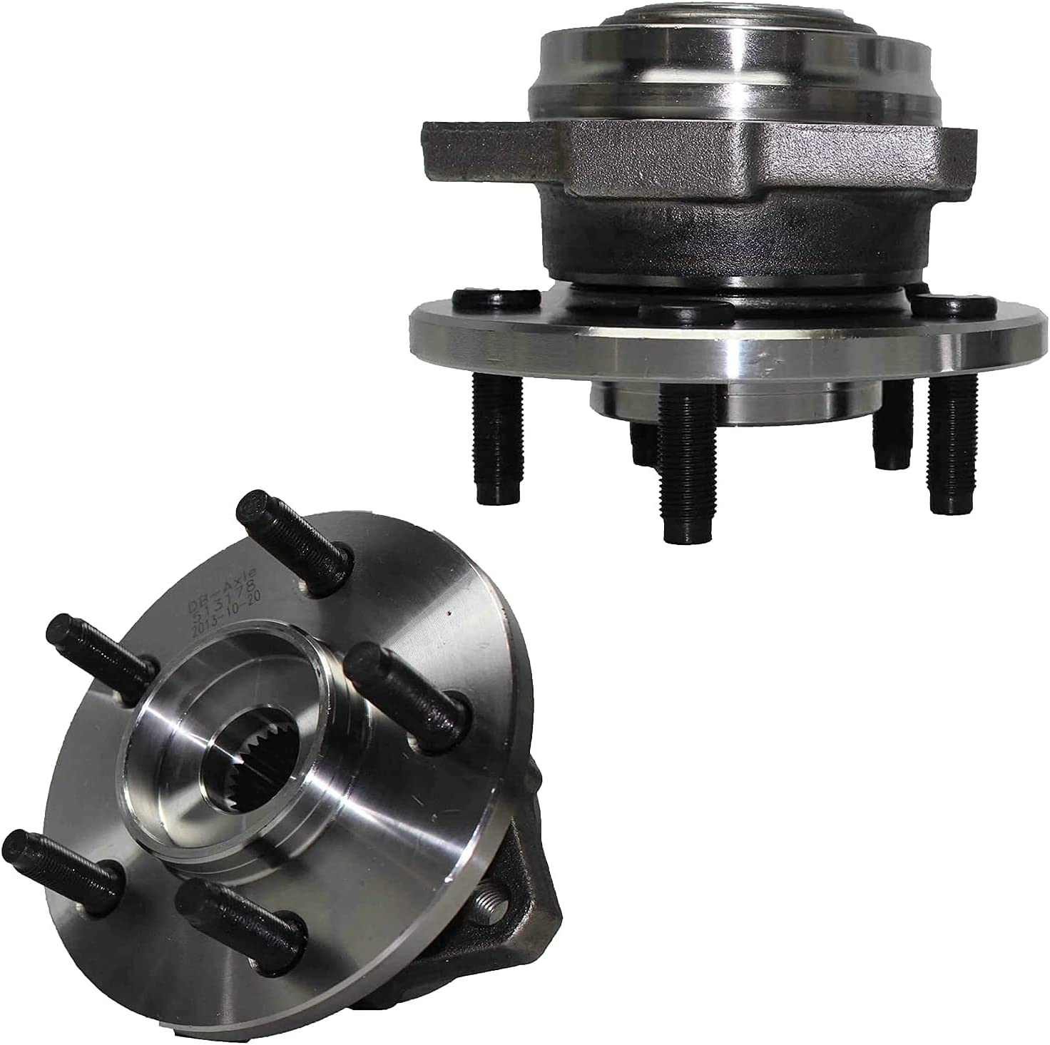Detroit Axle - Front Rotors Brake Pads Wheel Hub Bearings for 02-05 Jeep Liberty — image 6