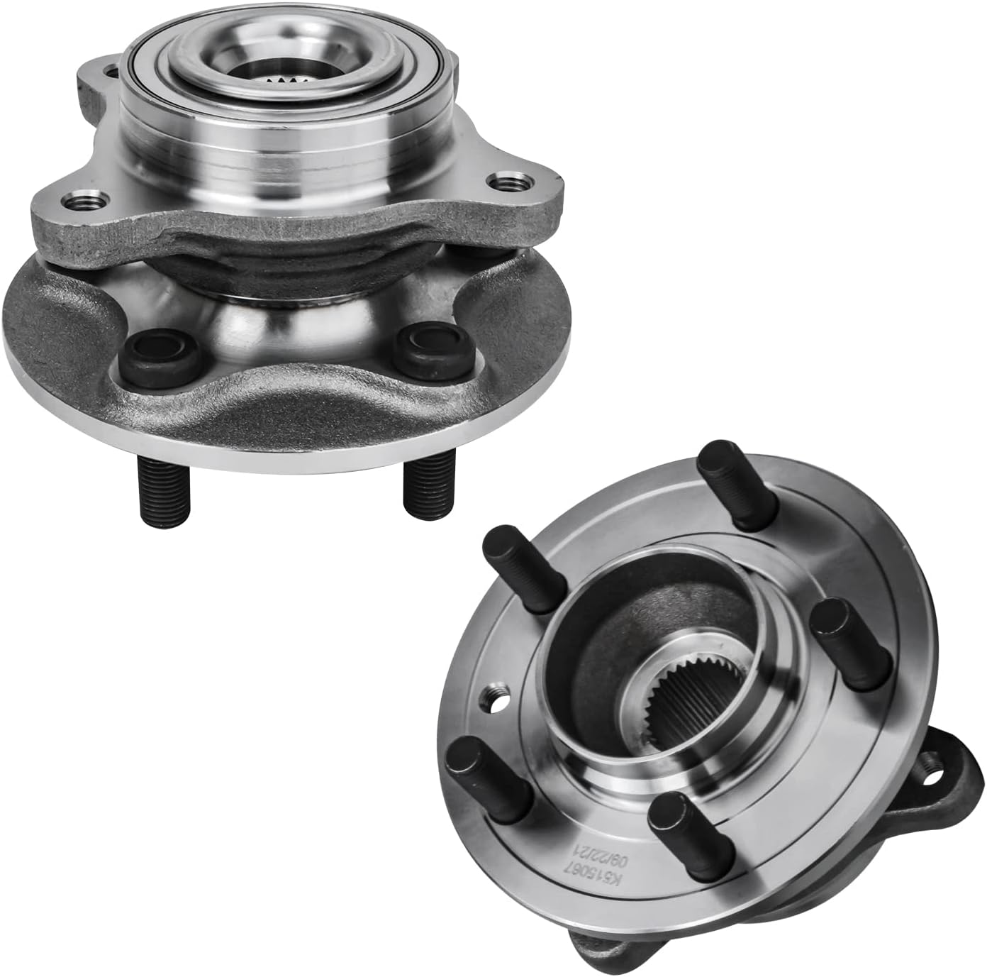 Detroit Axle - Front Drilled Rotors Brake Pads for 2006-2009 Range Rover Sport — image 4