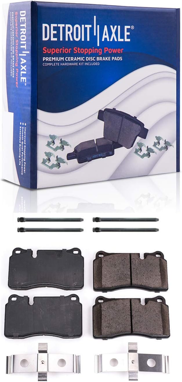 Detroit Axle - Front Drilled Rotors Brake Pads for 2006-2009 Range Rover Sport — image 6