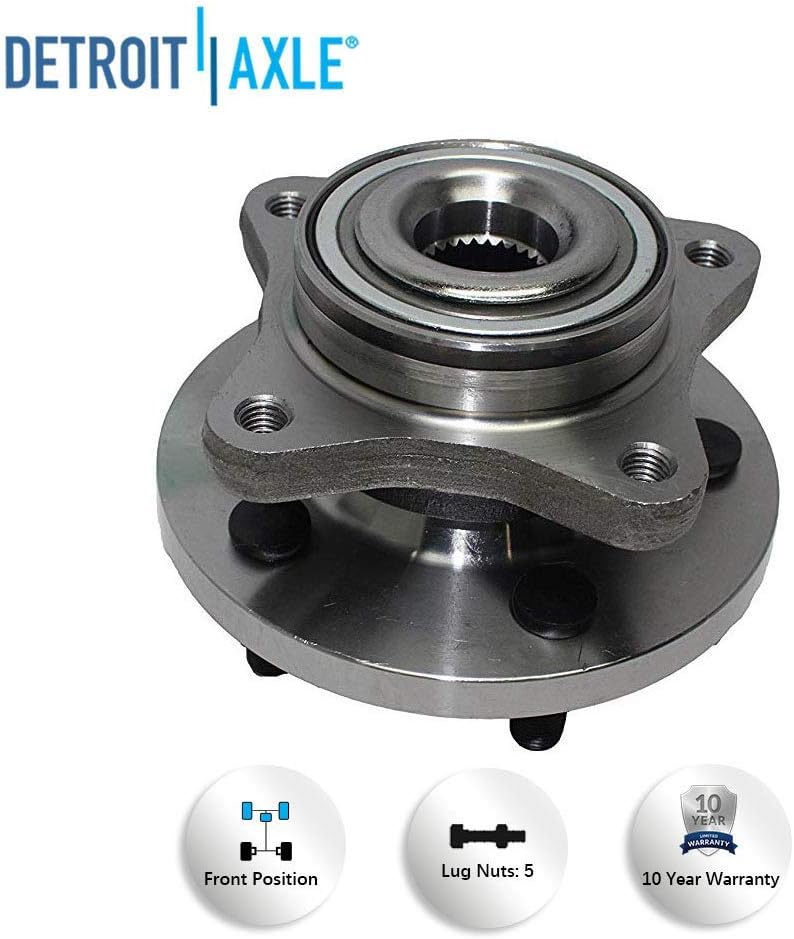 Detroit Axle - Front Drilled Rotors Brake Pads Hubs for Range Rover Sport LR4 — image 8