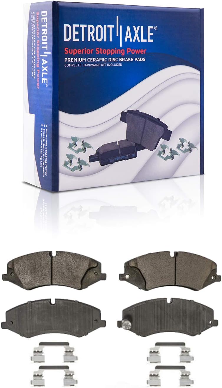 Detroit Axle - Front Drilled Rotors Brake Pads Hubs for Range Rover Sport LR4 — image 6