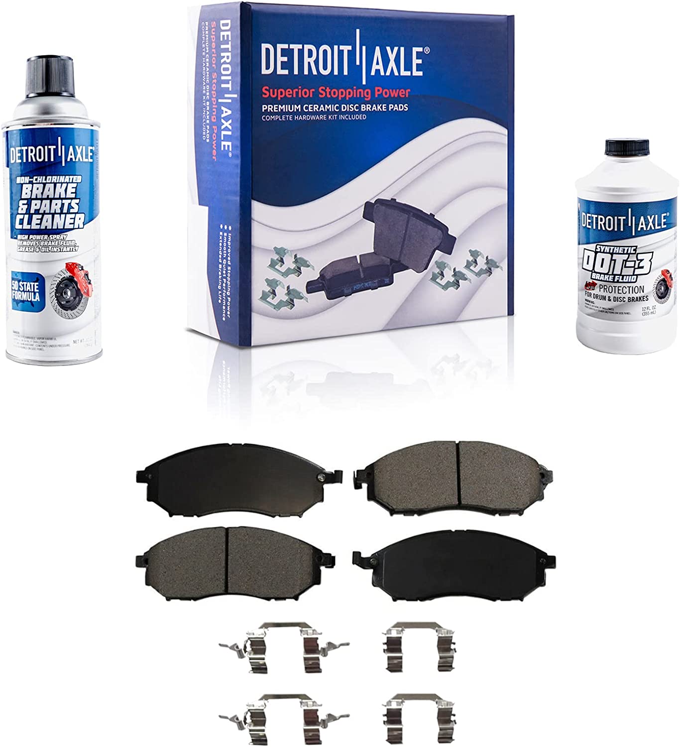 Detroit Axle - AWD Front Drilled Rotors Brake Pads Wheel Hubs for Ex35 G37 M35 — image 5
