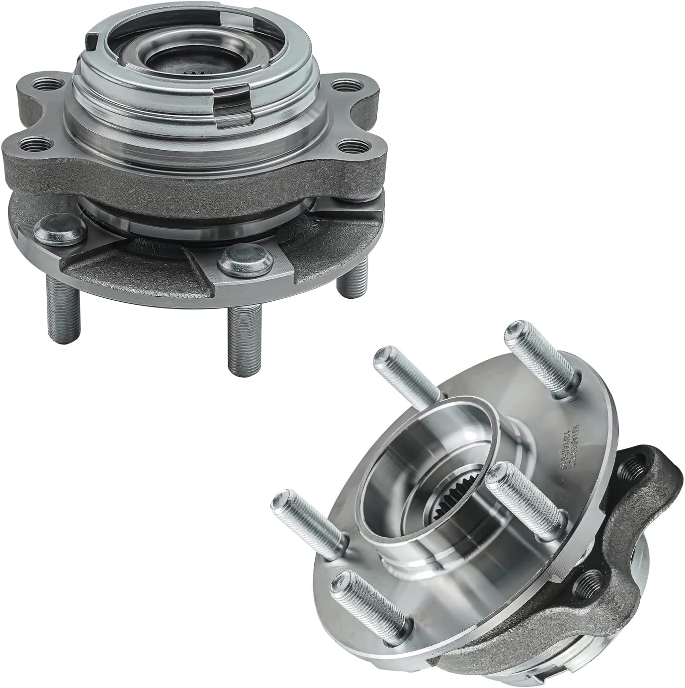 Detroit Axle - AWD Front Drilled Rotors Brake Pads Wheel Hubs for Ex35 G37 M35 — image 6