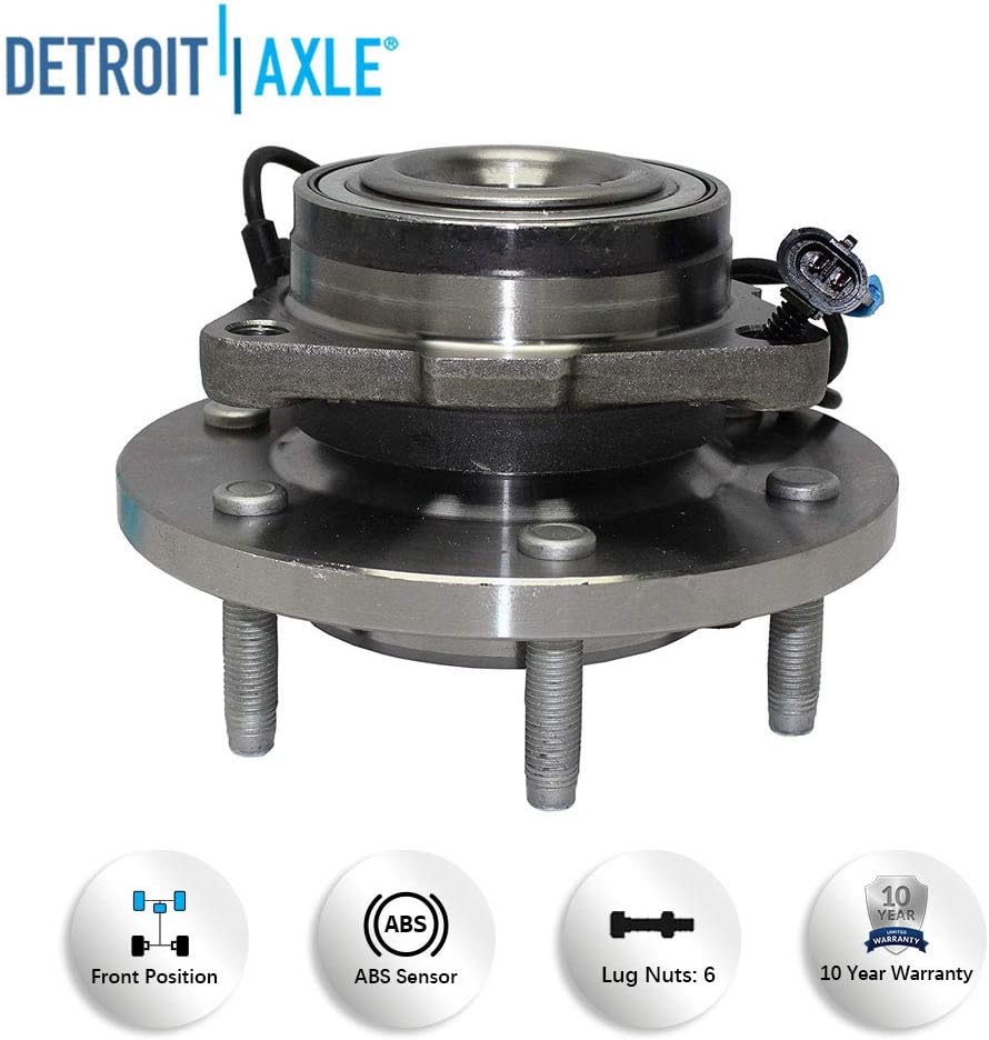 Detroit Axle - Front Disc Rotors Brake Pads Wheel Hubs Kit for Hummer H3 H3T — image 8