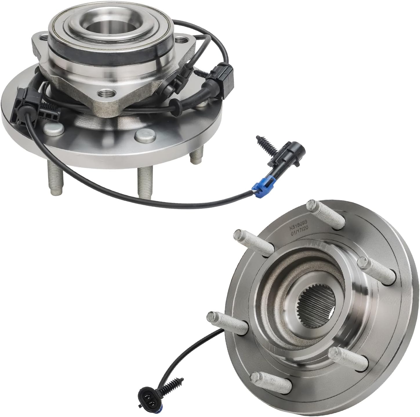 Detroit Axle - Front Disc Rotors Brake Pads Wheel Hubs Kit for Hummer H3 H3T — image 4