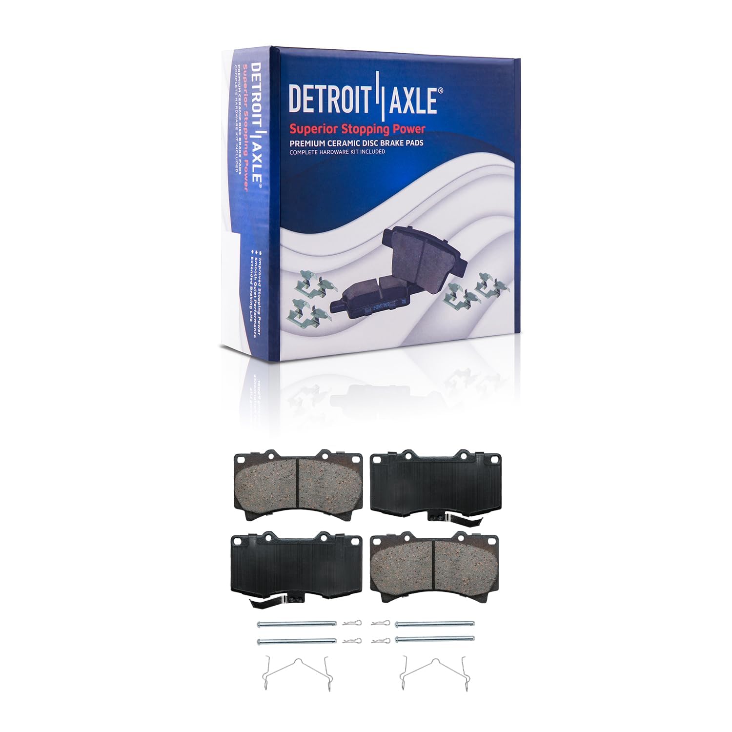 Detroit Axle - Front Disc Rotors Brake Pads Wheel Hubs Kit for Hummer H3 H3T — image 6