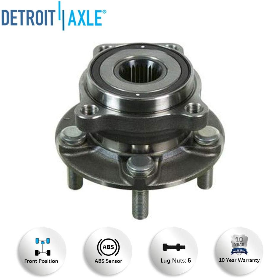 Detroit Axle - Front Disc Rotors Brake Pads Wheel Hubs Kit for Subaru Forester — image 8