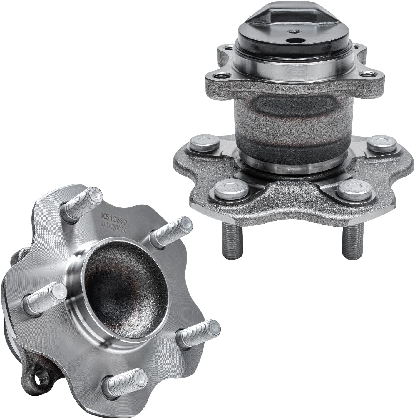 Detroit Axle - Rear Drilled Rotors Brake Pads Hubs for 2013-2019 Nissan Sentra — image 4