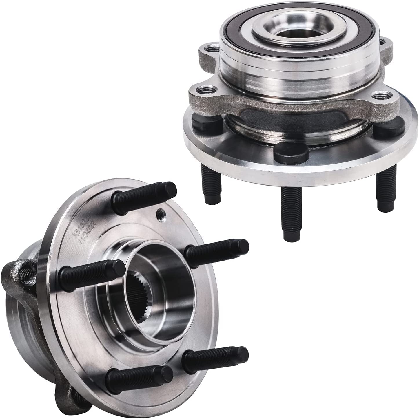 Detroit Axle - Front Disc Rotors Brake Pads Wheel Hubs for 2013-2017 Ford Taurus — image 4