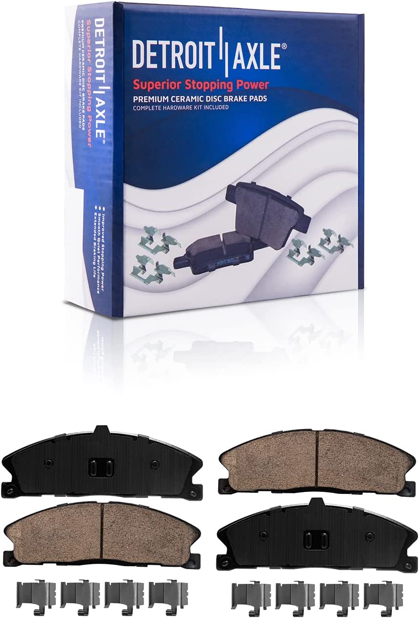 Detroit Axle - Front Disc Rotors Brake Pads Wheel Hubs for 2013-2017 Ford Taurus — image 6