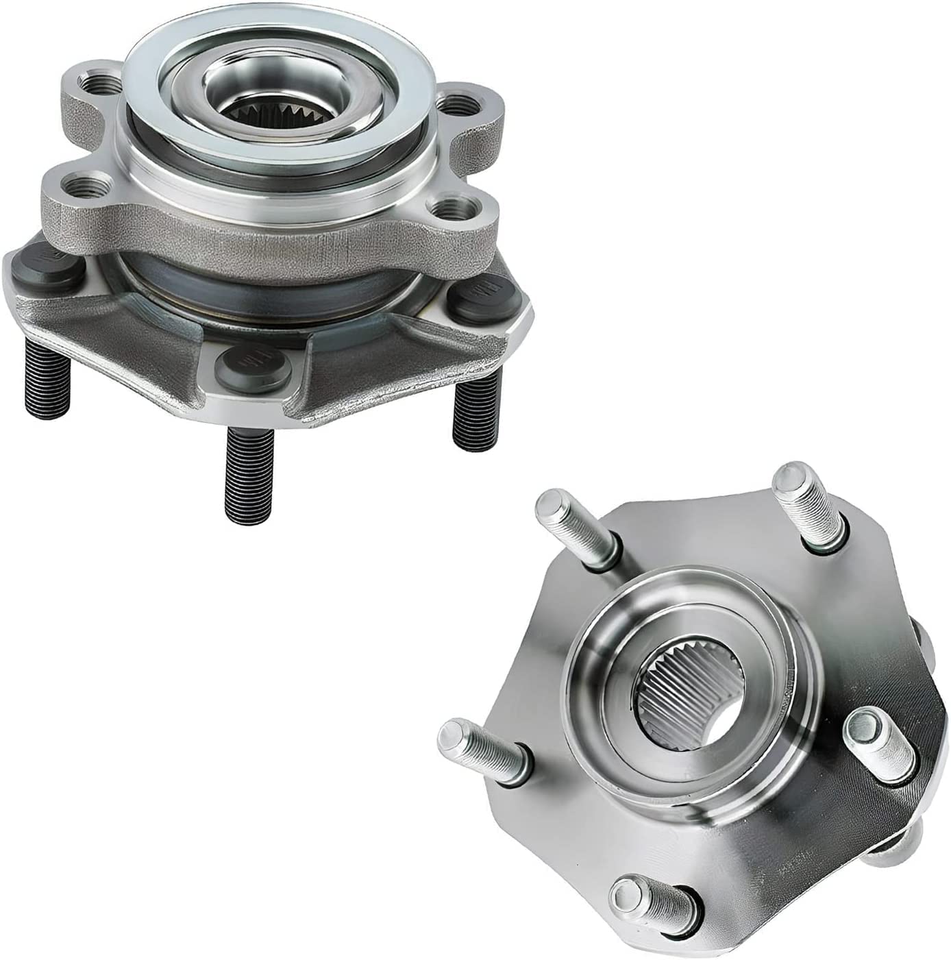 Detroit Axle - Front Disc Rotors Brake Pads Wheel Hubs for 2013-17 Nissan Sentra — image 6