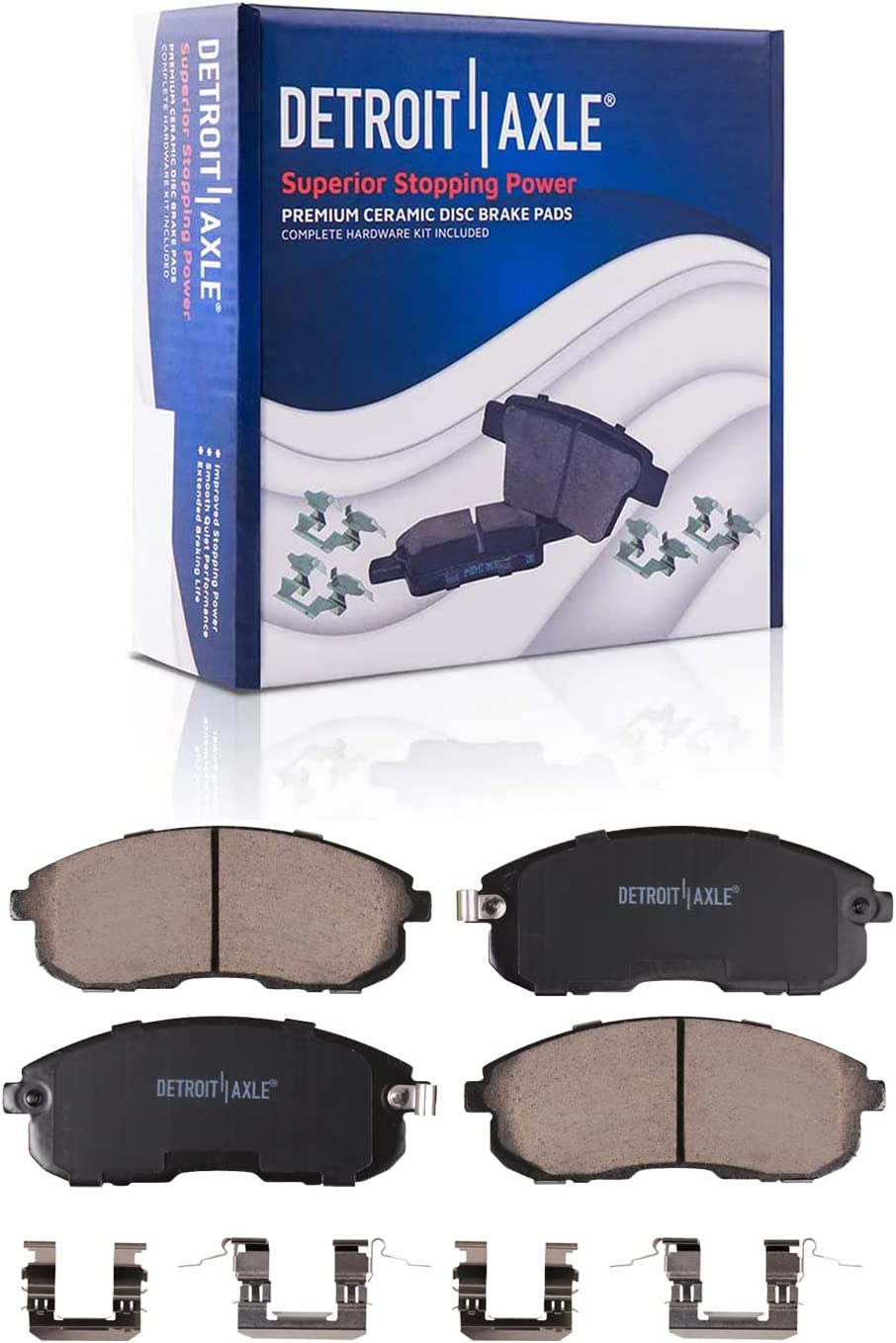 Detroit Axle - Front Disc Rotors Brake Pads Wheel Hubs for 2013-17 Nissan Sentra — image 5