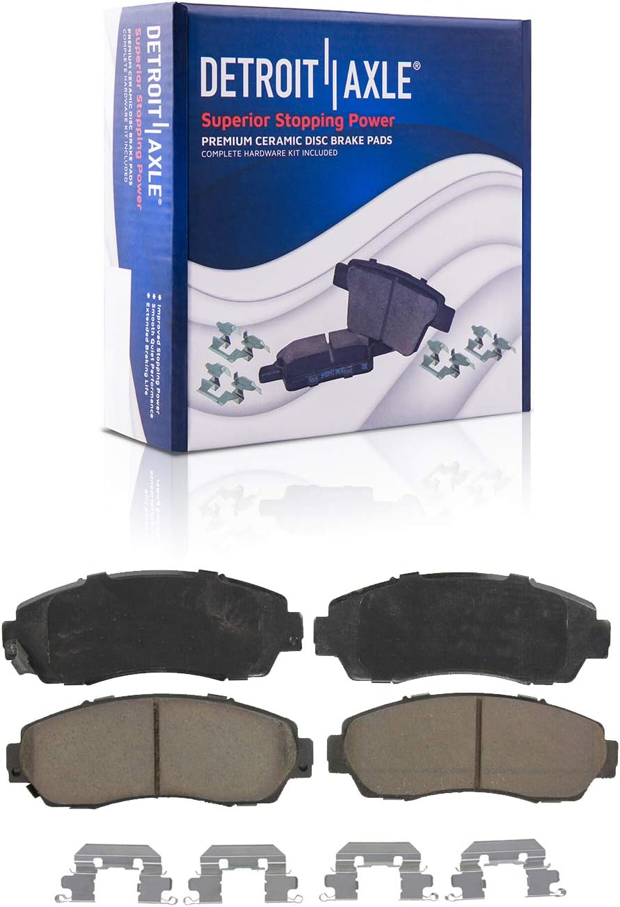 Detroit Axle - Front Drilled Rotors Brake Pads Kit for 2015-2017 Honda Odyssey — image 6