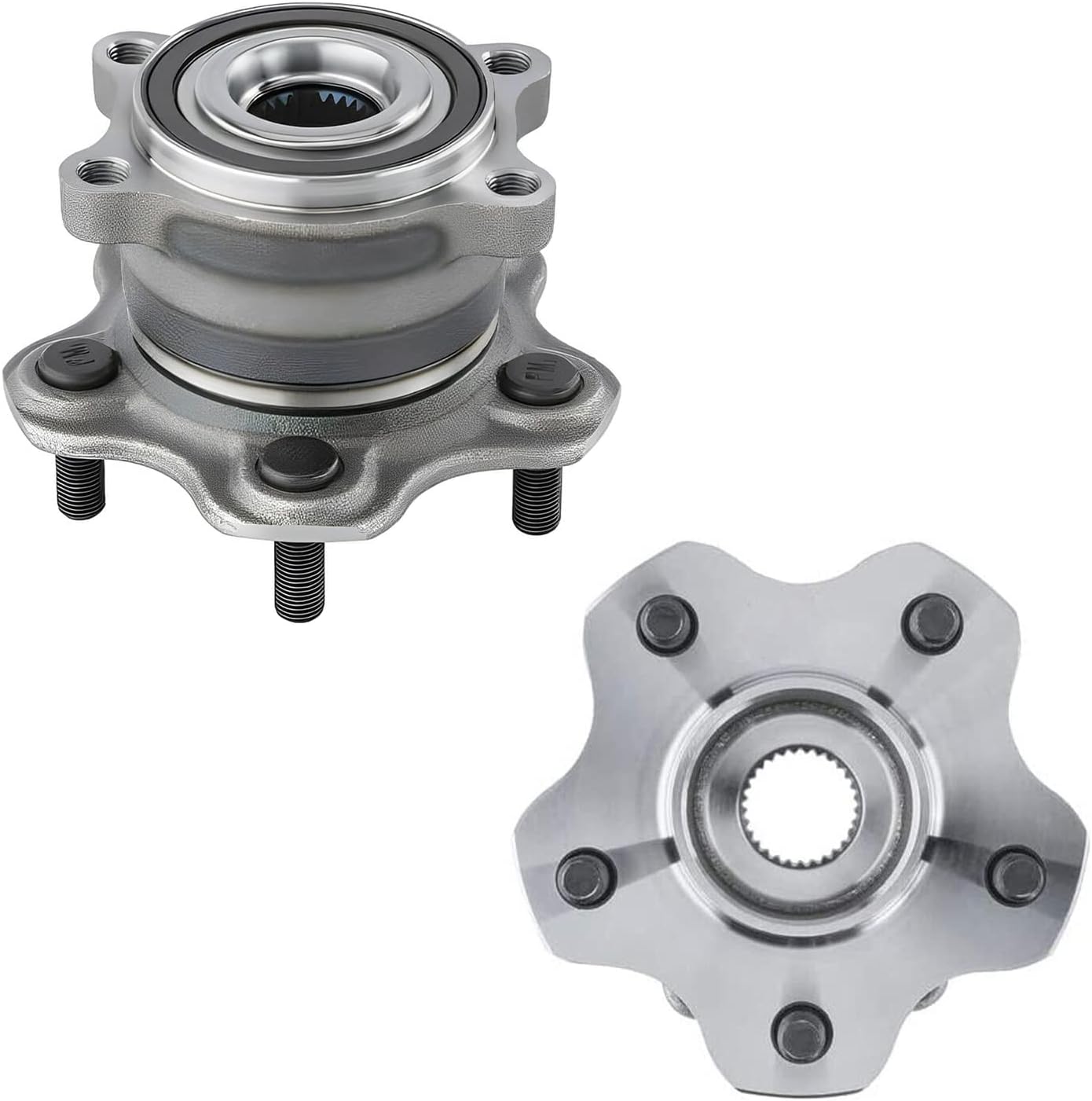 Detroit Axle - AWD Rear Disc Rotors Brake Pads Wheel Hubs for Infiniti JX35 QX60 — image 4