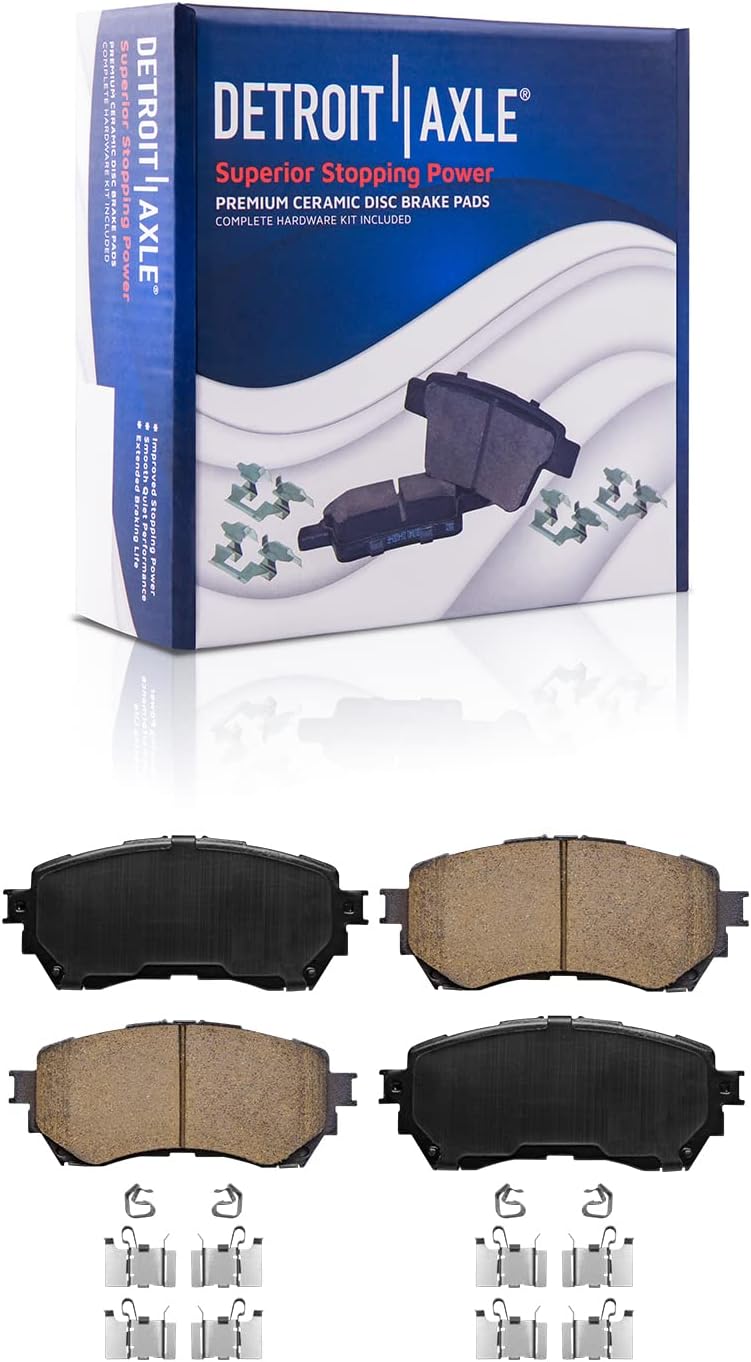 Detroit Axle - Front Disc Rotors Brake Pads Wheel Hubs Kit for 2014-2018 Mazda 6 — image 5