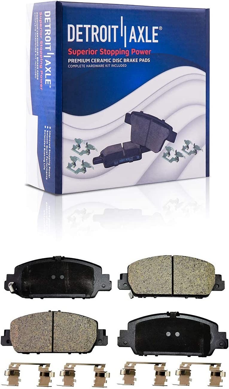Detroit Axle - Front Rotors Brake Pads Wheel Bearings for 2013-17 Honda Accord — image 5