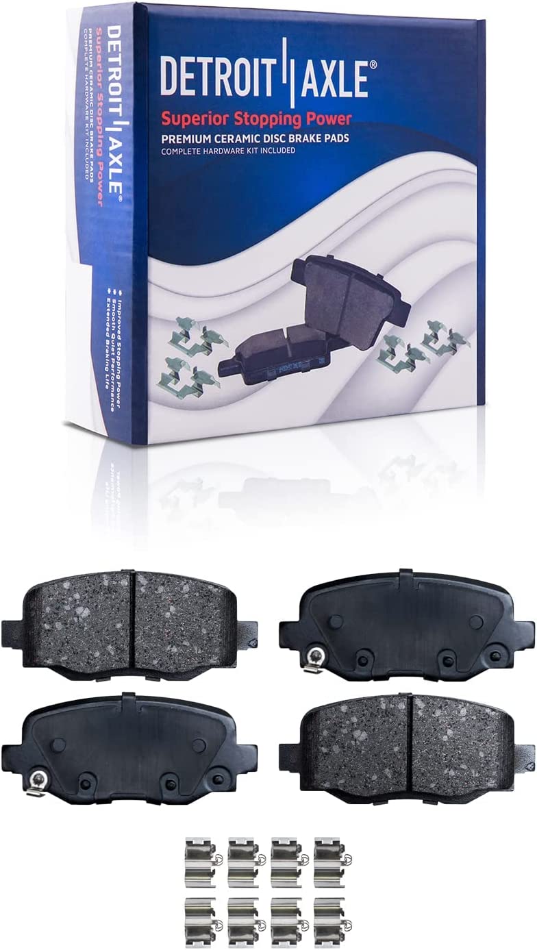 Detroit Axle - AWD Rear Drilled Rotors Brake Pads Hubs for 2014 2015-22 Cherokee — image 5