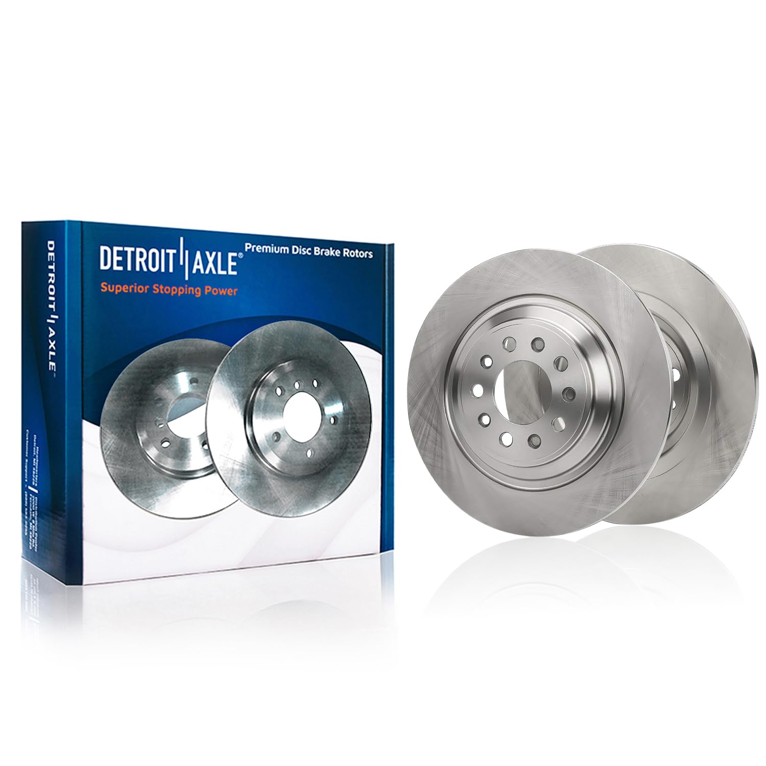 Detroit Axle - AWD Rear Disc Rotors Brake Pads Hubs for 2014-2022 Jeep Cherokee — image 4