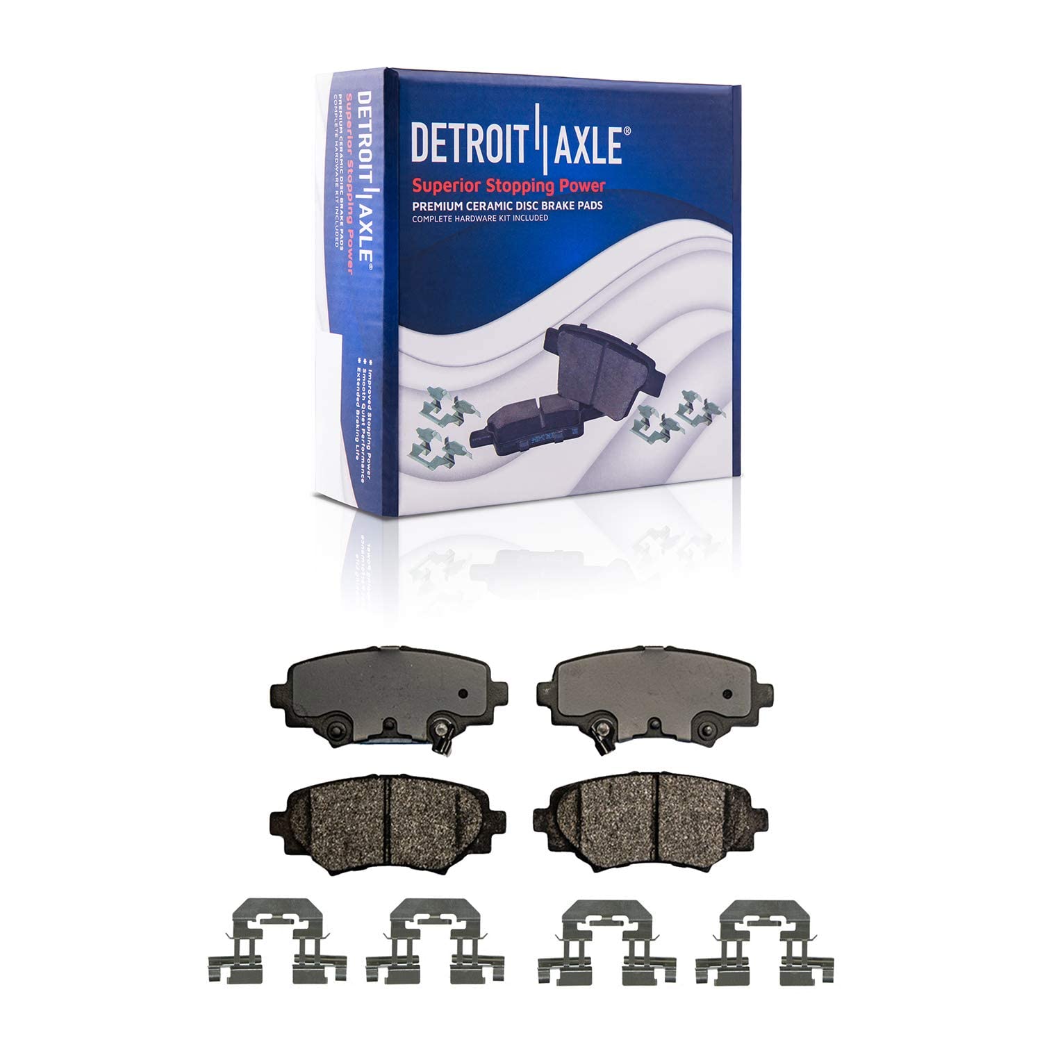 Detroit Axle - Rear Drilled Rotors Brake Pads Wheel Hubs for 14-18 Mazda 3 Sport — image 5