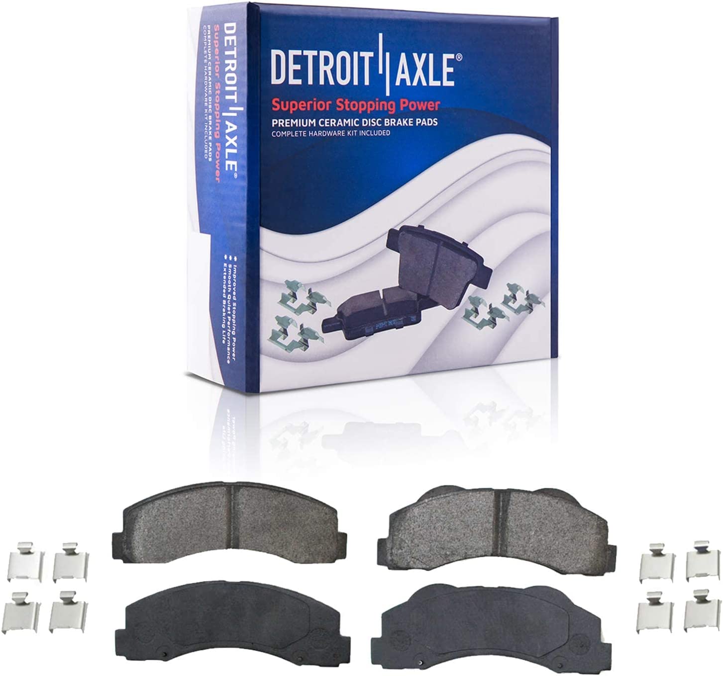 Detroit Axle - 4WD Front Drilled Rotors Brake Pads Hubs for 2017-2020 Ford F-150 — image 5