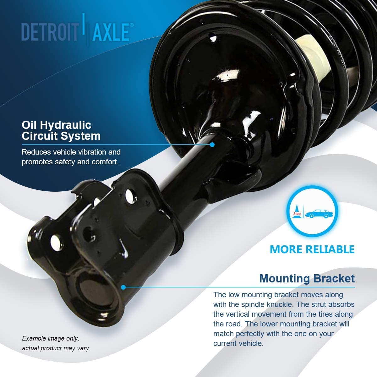 Detroit Axle - Front Struts Rear Shocks Sway Bars for 2007-2009 Hyundai Santa Fe — image 10
