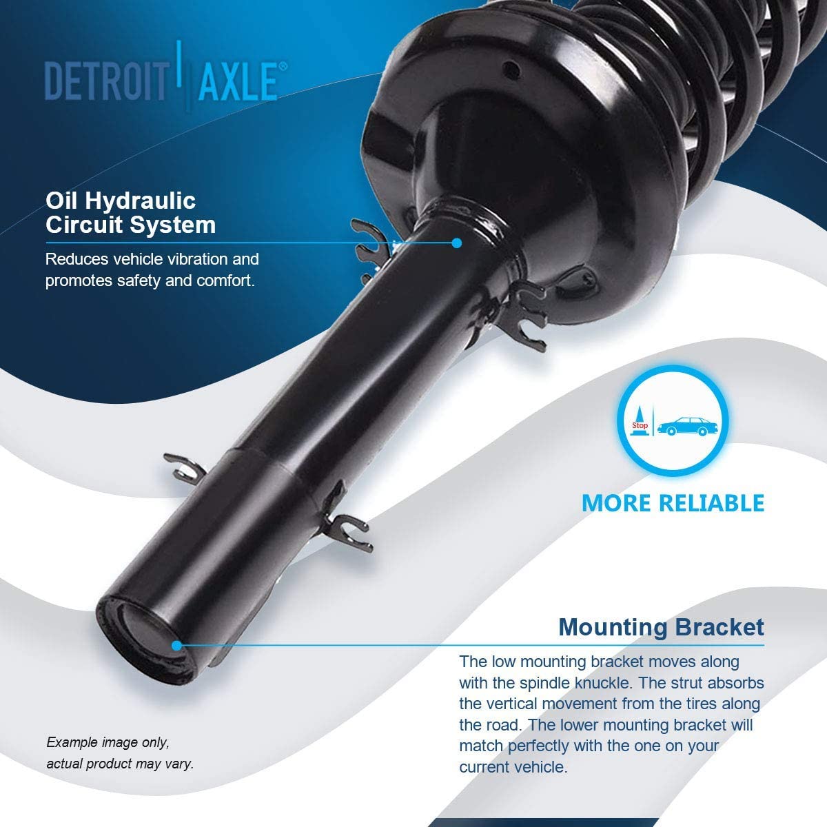 Detroit Axle - Front Struts Lower Control Arms Kit for VW Beetle Golf Jetta — image 10