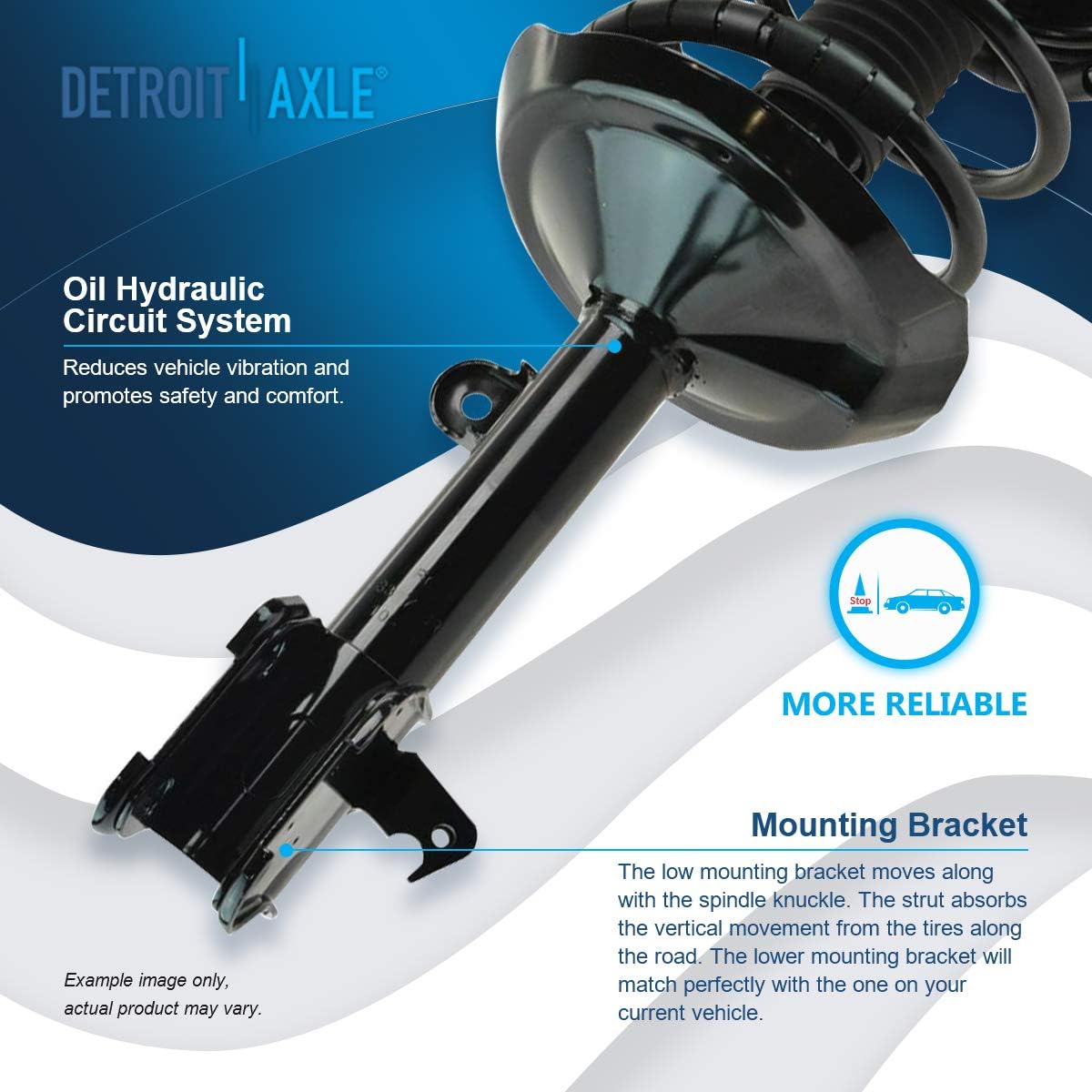 Detroit Axle - Front Struts Lower Control Arms Sway Bars for 2003-2005 Acura MDX — image 10