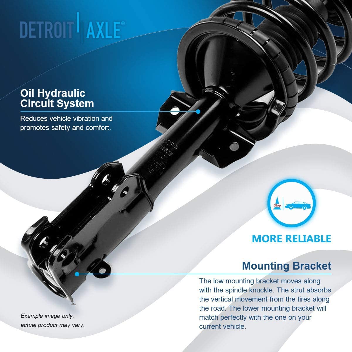 Detroit Axle - Front Struts Outer Tie Rods Sway Bars for 2005-2010 Ford Mustang — image 10