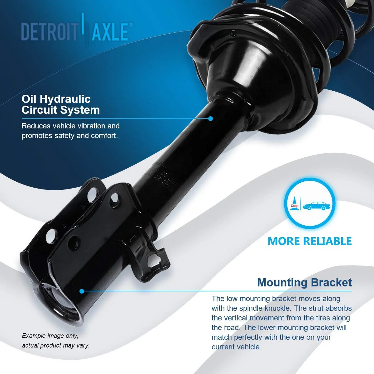 Detroit Axle - Front  Rear Struts Sway Bar Links for 1998-2002 Subaru Forester — image 13