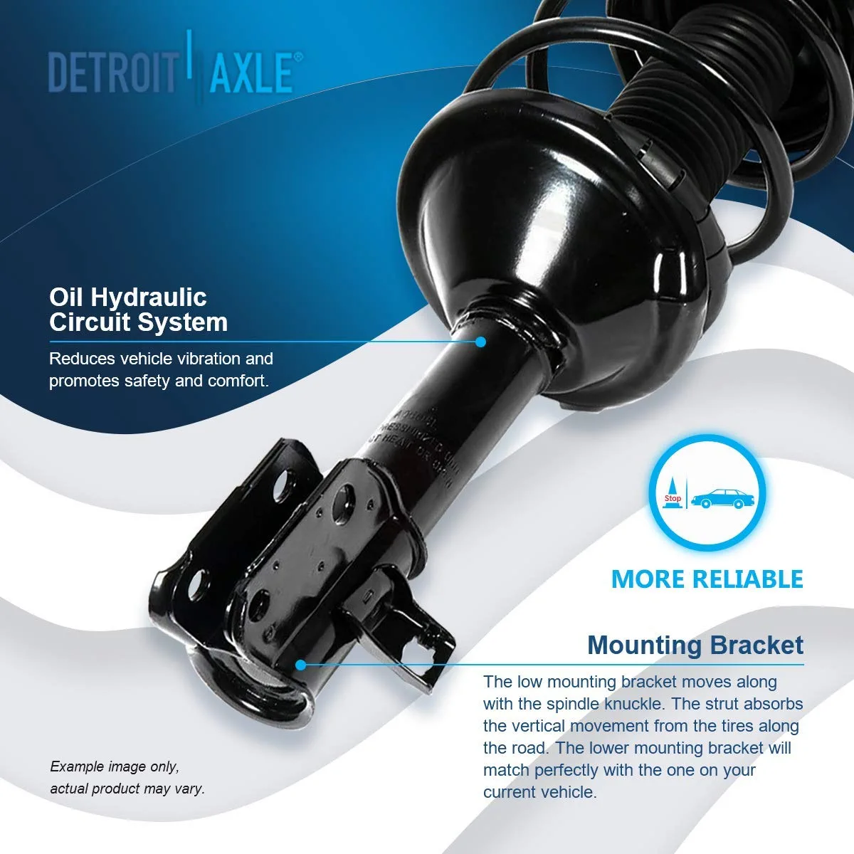 Detroit Axle - Front  Rear Struts Sway Bar Links for 1998-2002 Subaru Forester — image 10