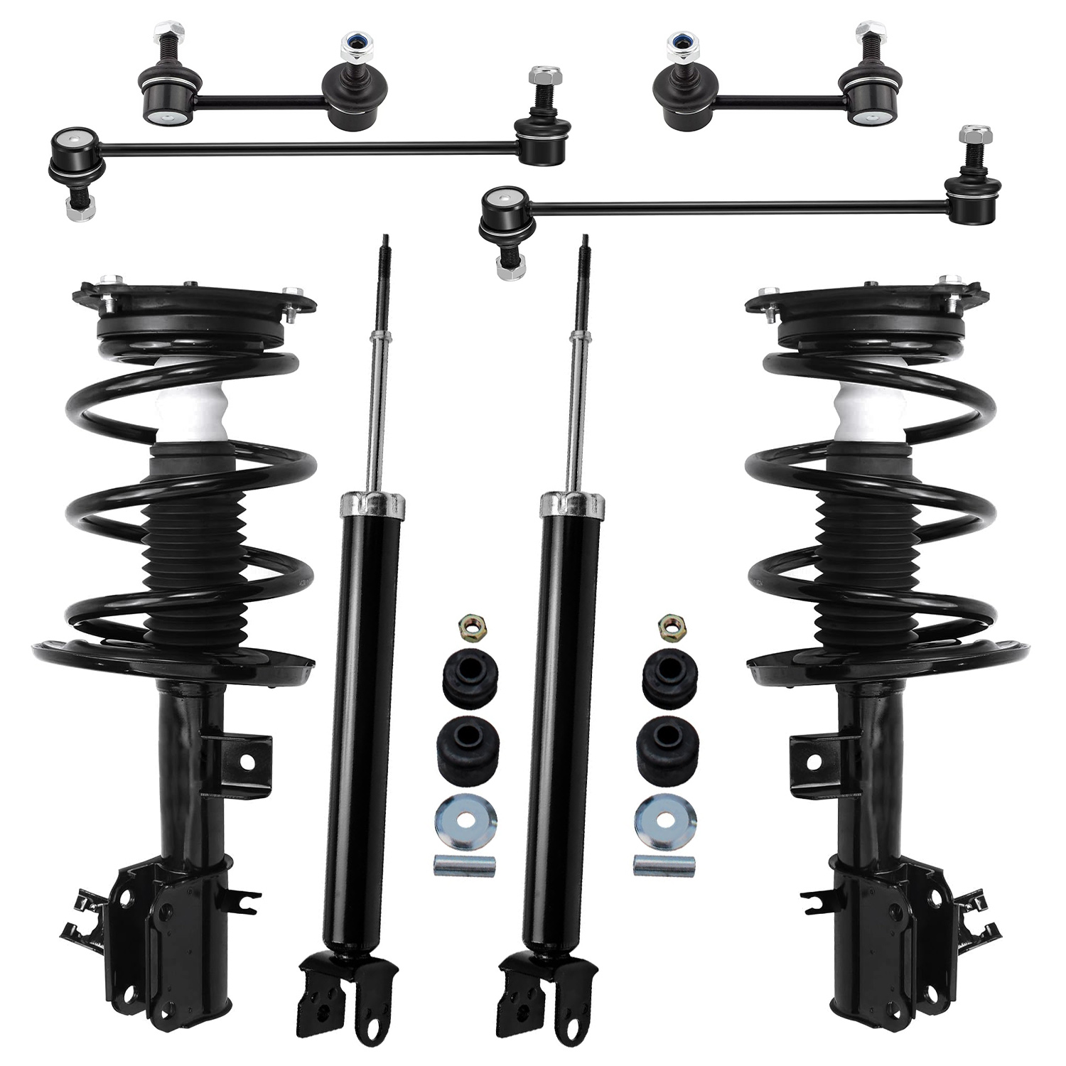 8pc Front Struts Rear Shocks Sway Bar Links Suspension Kit