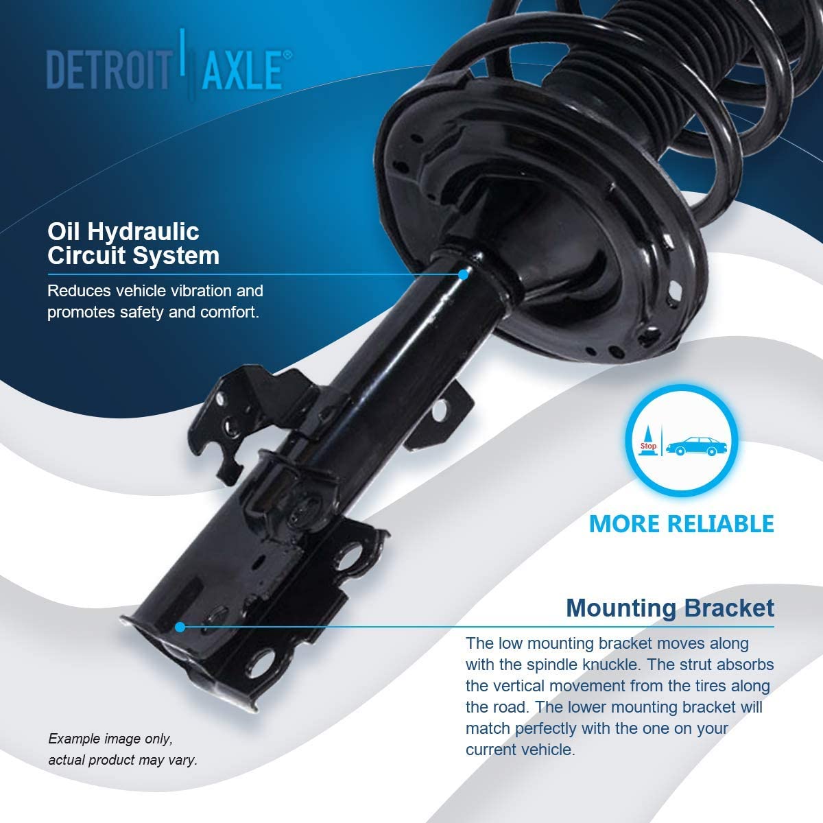 Detroit Axle - Front  Rear Struts Sway Bar Links for 2006-2012 Toyota Avalon — image 10