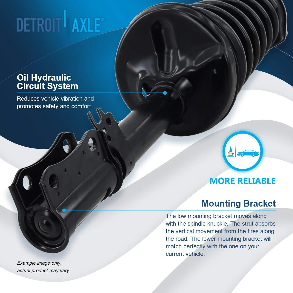 Detroit Axle - Front  Rear Struts Sway Bar Links for 1992-1994 Toyota Camry — image 10