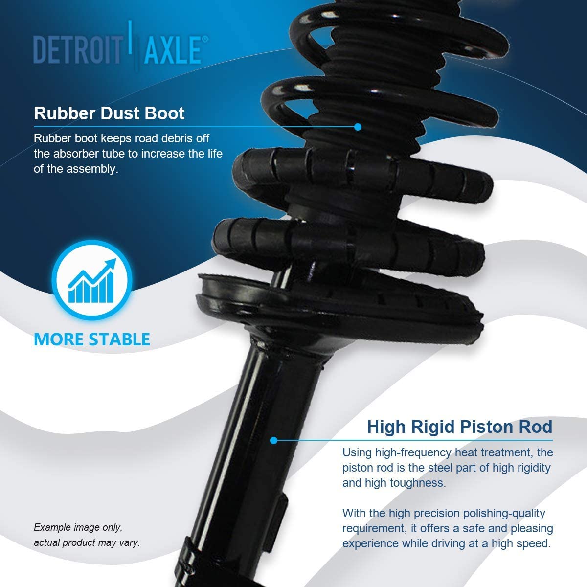 Detroit Axle - Front  Rear Struts Sway Bars for 1992-1994 Toyota Camry ES300 — image 9