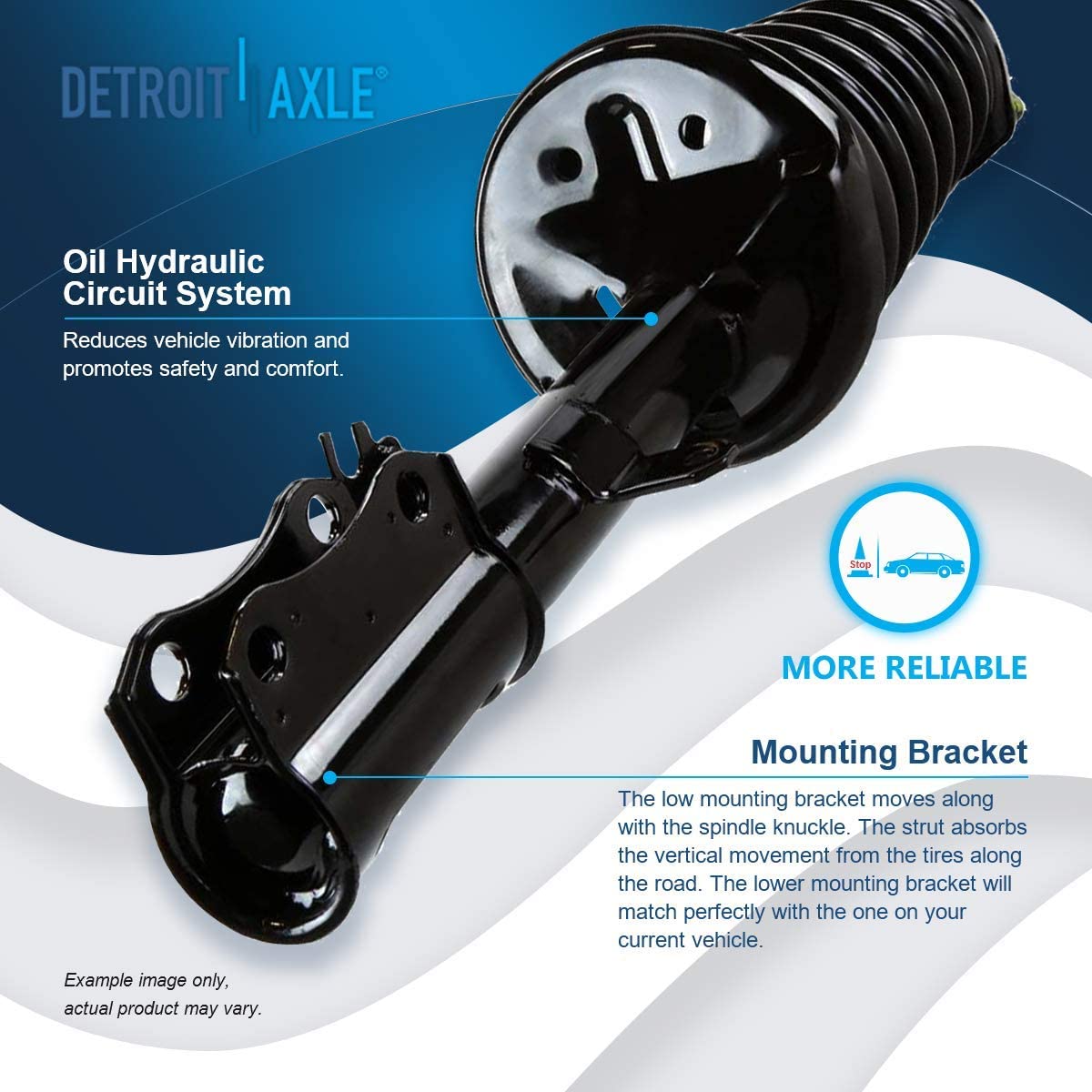 Detroit Axle - Front  Rear Struts Sway Bars for 1992-1994 Toyota Camry ES300 — image 10