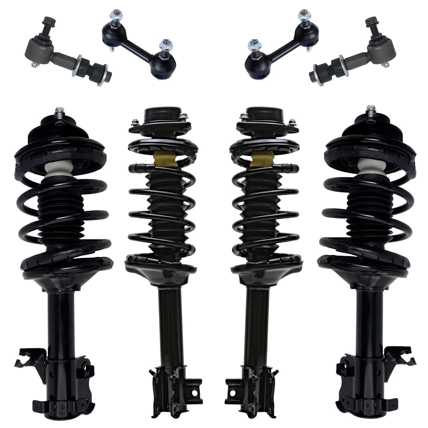 8pc Front & Rear Struts Sway Bar Links Suspension Kit