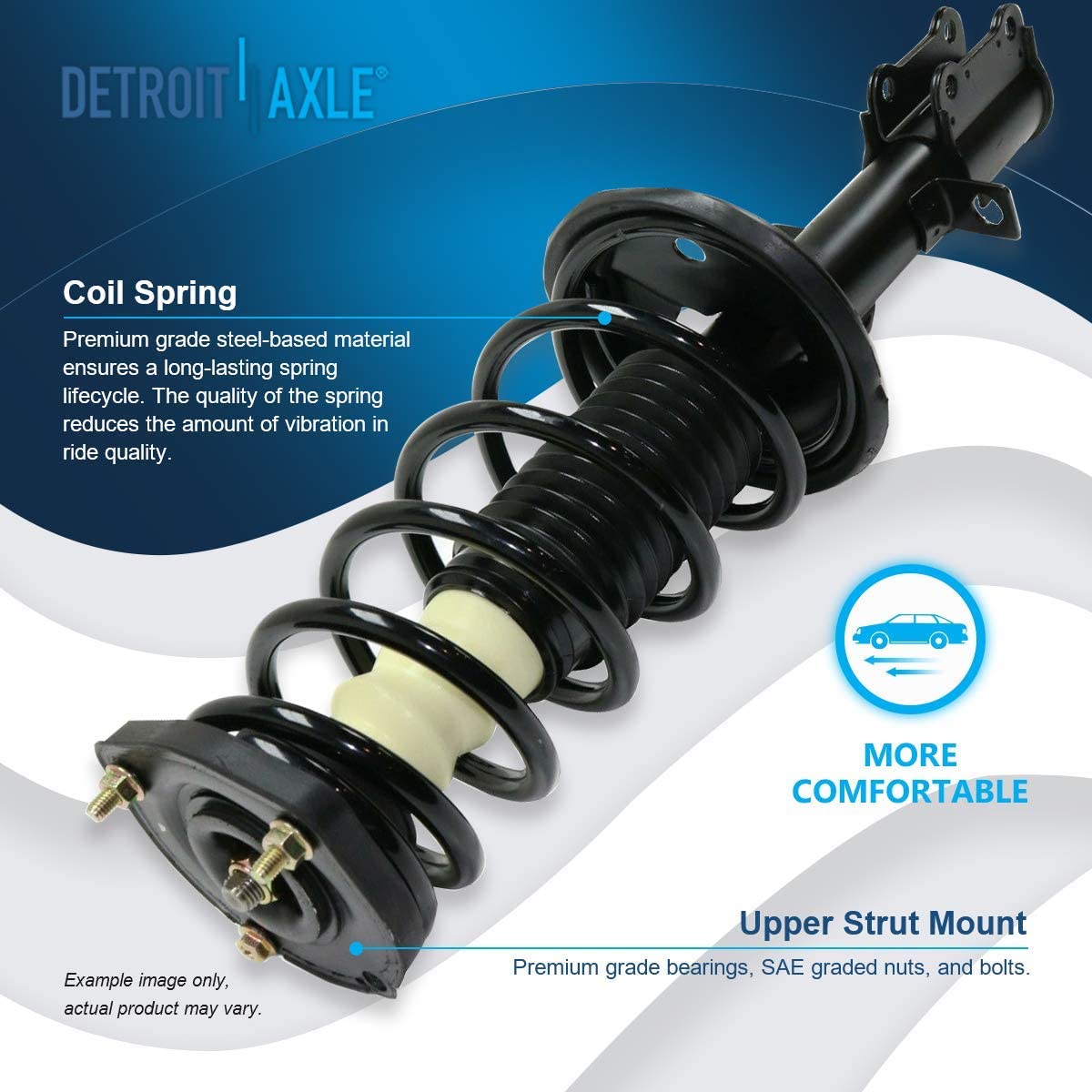 Detroit Axle - Front Rear Strut Sway Bars for Prizm GEO Prizm Toyota Corolla — image 8
