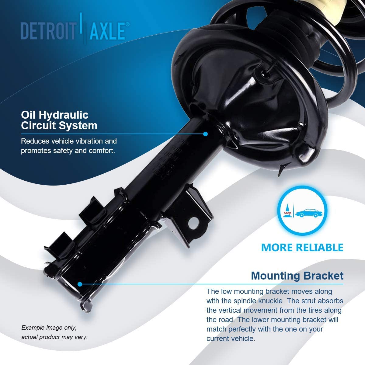 Detroit Axle - Front Struts Rear Shocks Sway Bars for 2007-2010 Hyundai Elantra — image 10
