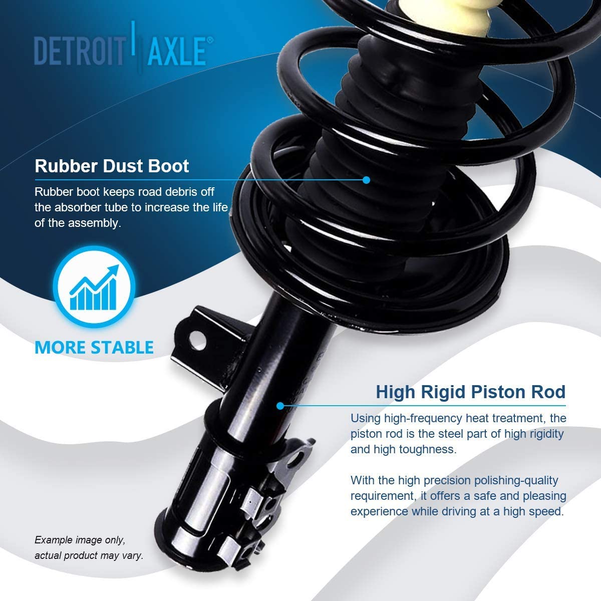 Detroit Axle - Front Struts Rear Shocks Sway Bars for 2007-2010 Hyundai Elantra — image 9