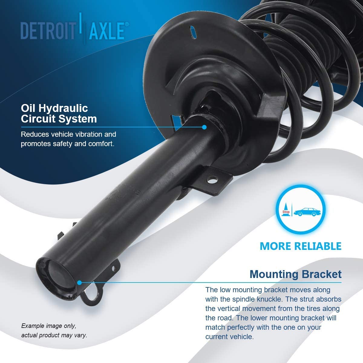 Detroit Axle - 2.0L Front Struts Rear Shocks Sway Bar Links for 06-09 Ford Focus — image 10