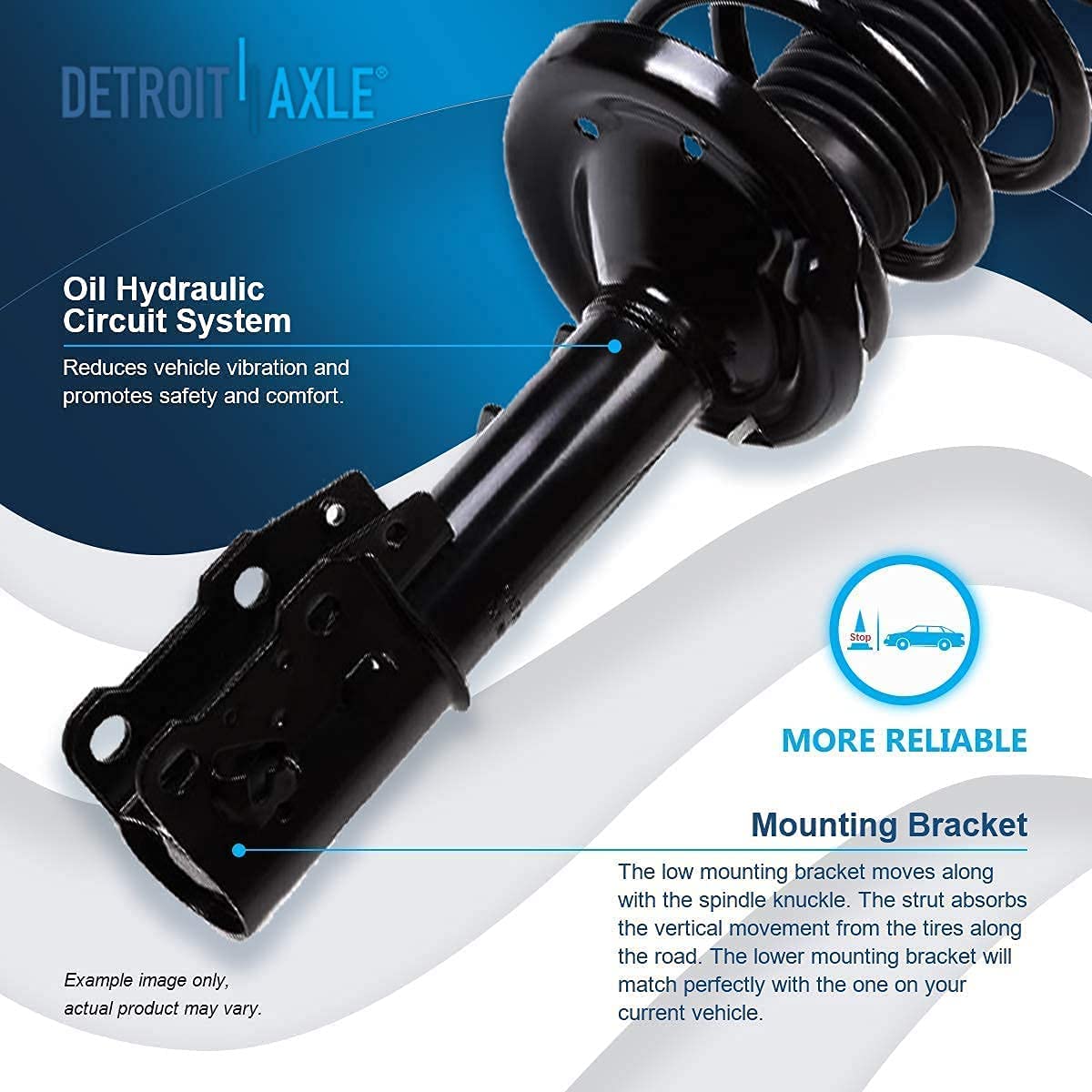 Detroit Axle - Front Struts Tie Rods Kit for Chevy Malibu Pontiac G6 Saturn Aura — image 10