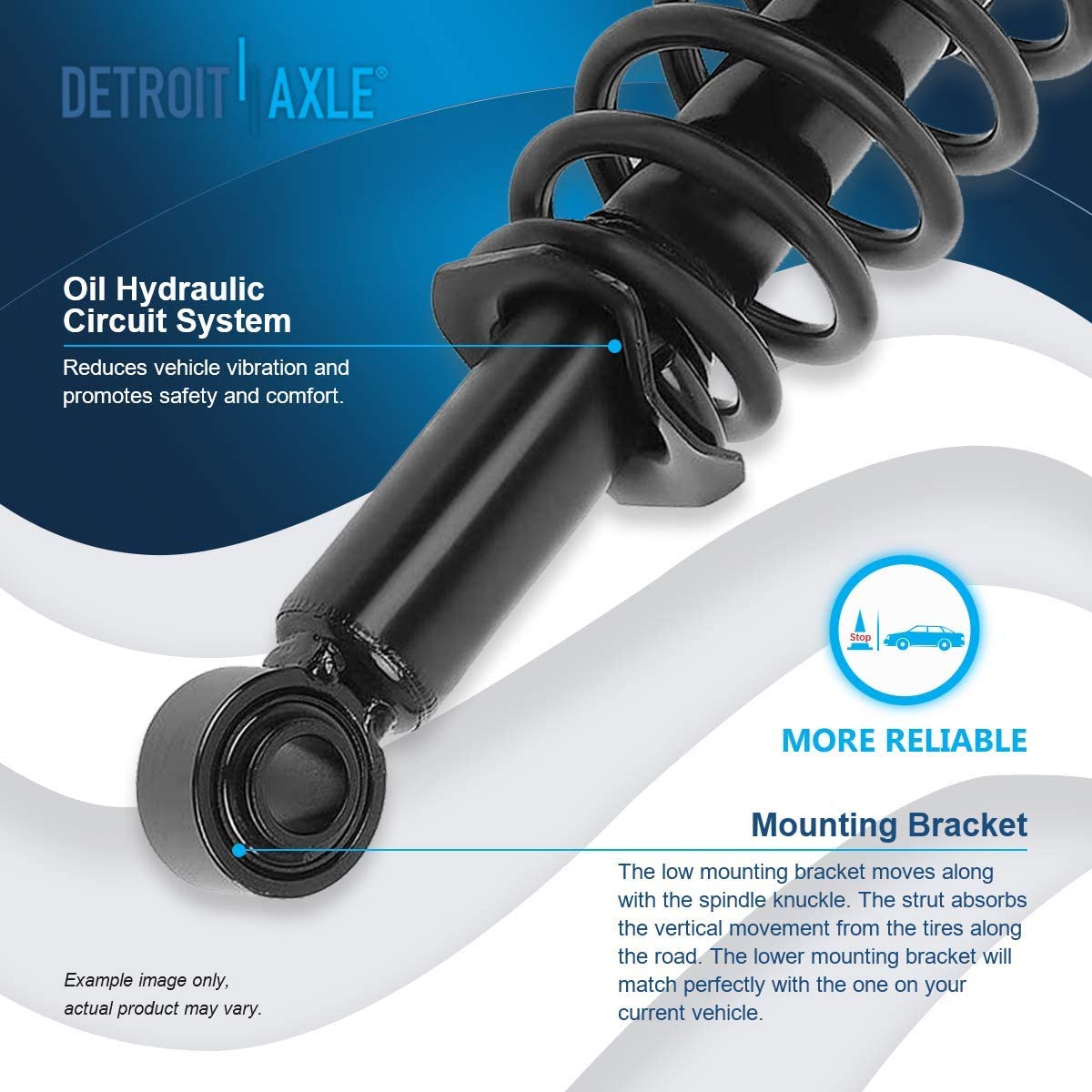 Detroit Axle - 1.8L Front  Rear Struts Sway Bar Links for Toyota Corolla Matrix — image 13