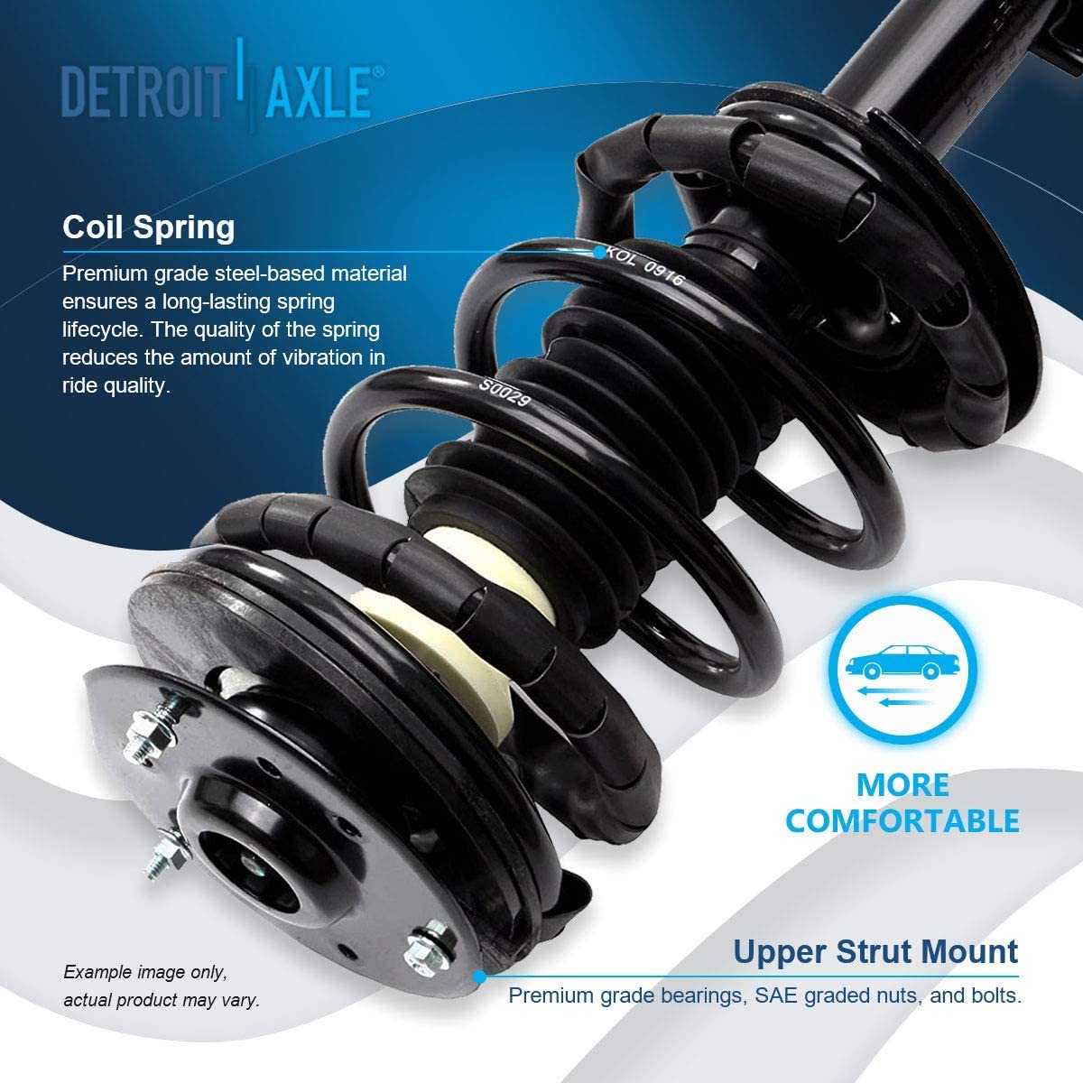 Detroit Axle - Front  Rear Struts Sway Bar Links for Chevrolet Classic Malibu — image 8