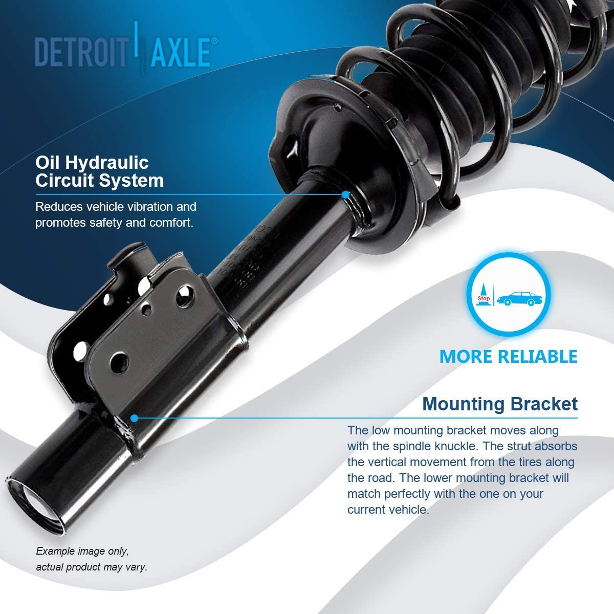 Detroit Axle - Front  Rear Struts Sway Bar Links for Chevrolet Classic Malibu — image 13