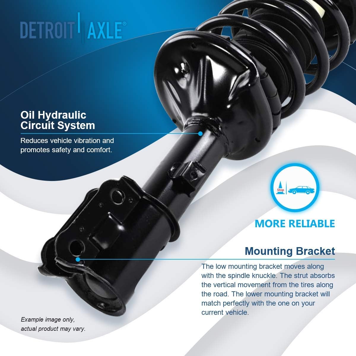 Detroit Axle - Front Struts Lower Ball Joints Kit for 2000-2005 Hyundai Accent — image 10