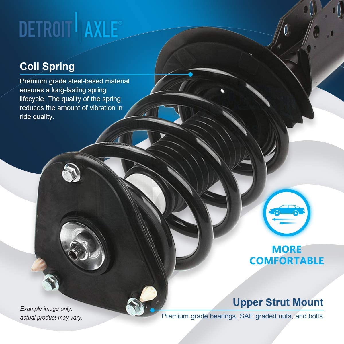 Detroit Axle - Front Struts Ball Joints Tie Rods for 2000-2005 LeSabre DeVille — image 8