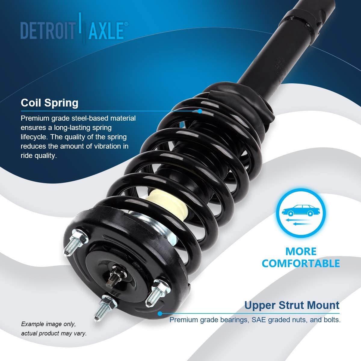 Detroit Axle - Front Struts Tie Rods Sway Bar Links for Hyundai Azera Sonata — image 8