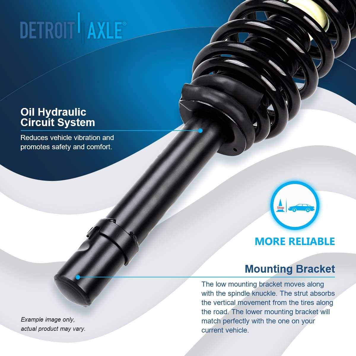 Detroit Axle - Front Struts Tie Rods Sway Bar Links for Hyundai Azera Sonata — image 10